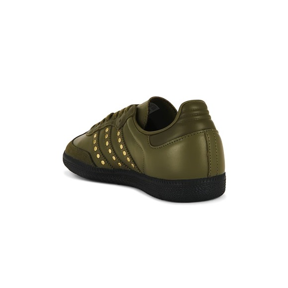 NEW adidas Samba OG Studded Stripes Womens Size 7 Dark Green/Black JR8870 Shoes - Picture 4 of 6